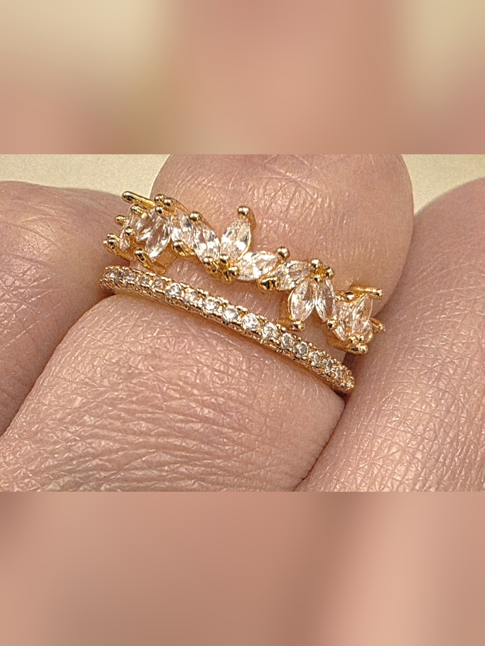 2 In 1 Stackable Look Ring